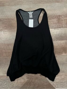 Hard Tail Cut Off Black Racerback Tank Top NWT